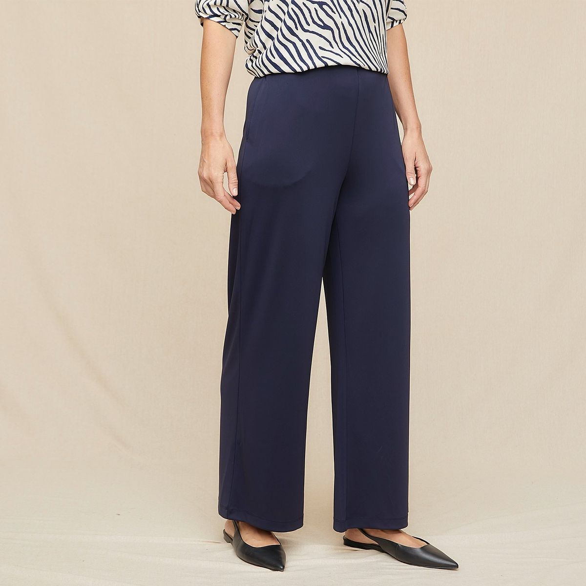 S COCCI - Pantalones Wide Leg Mujer S Cocci Tiro Medio Casual