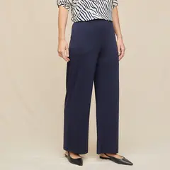 S COCCI - Pantalones Wide Leg Mujer Tiro Medio Casual