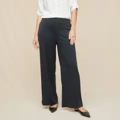 S COCCI - Pantalones Wide Leg Mujer Tiro Medio Casual