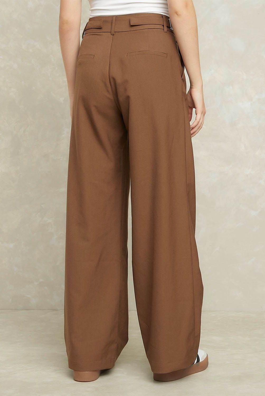 SYBILLA - Pantalón Palazzo Mujer Sybilla Tiro Medio Diseño Cuadros