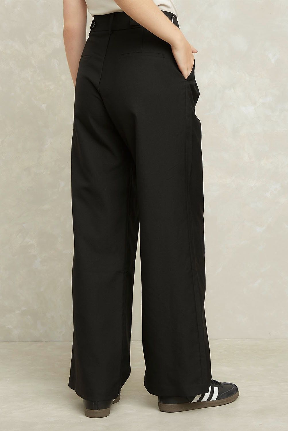 SYBILLA - Pantalón Palazzo Mujer Sybilla Tiro Medio Diseño Cuadros