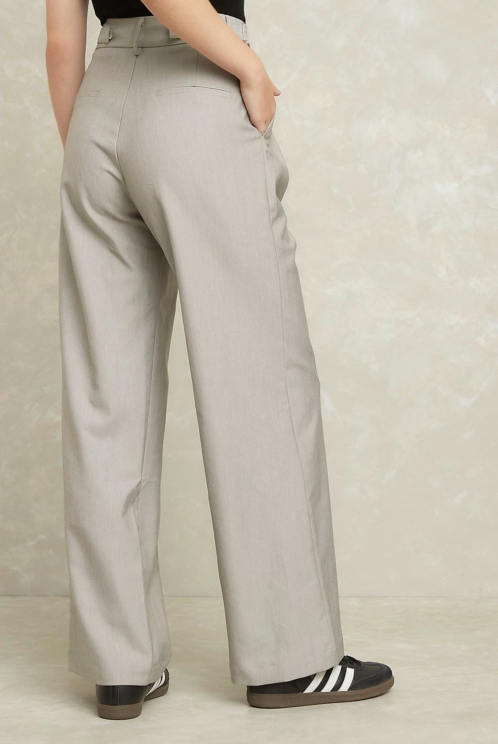 SYBILLA - Pantalón Palazzo Mujer Sybilla Tiro Medio Diseño Cuadros