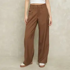 SYBILLA - Pantalón Sastre Wide Leg Tiro Alto Mujer