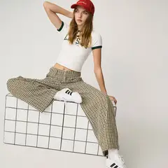 SYBILLA - Pantalón Sastre Wide Leg Tiro Alto Mujer
