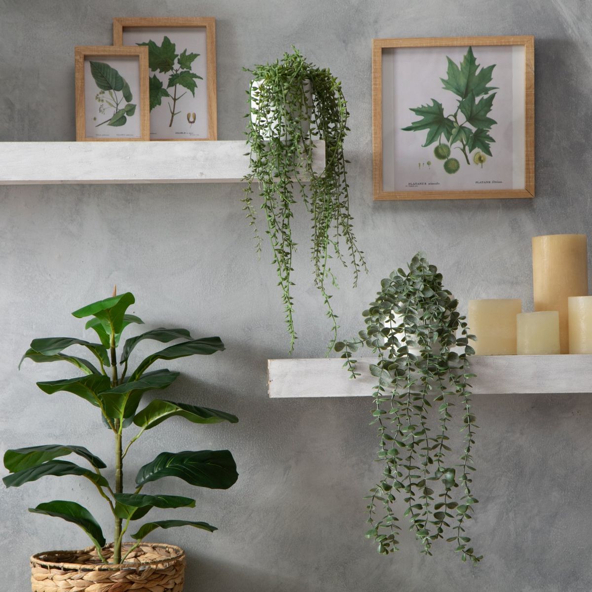 MICA - Planta Artificial Colgante Rosario 50.8 Cm Mica