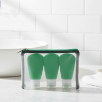 Set X 3 Botellas De Viaje De Silicona