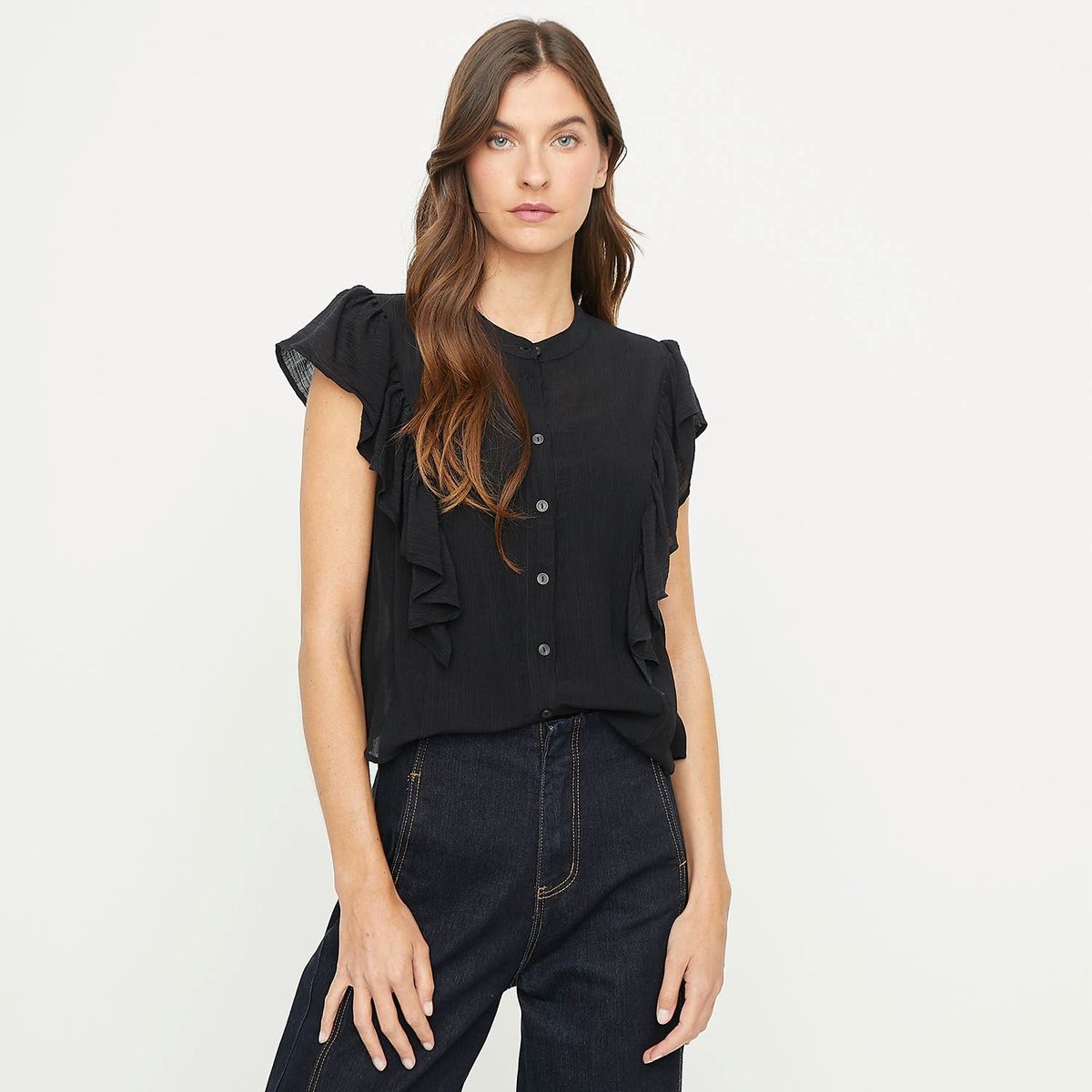 BASEMENT - Blusa Basement Sin Mangas Mujer Diseño Liso Viscosa