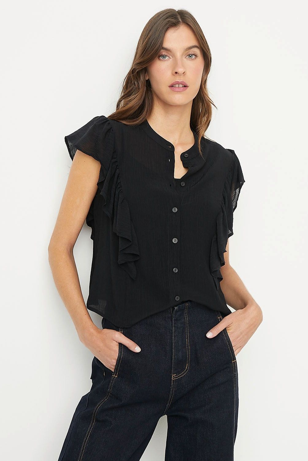 BASEMENT - Blusa Basement Sin Mangas Mujer Diseño Liso Viscosa