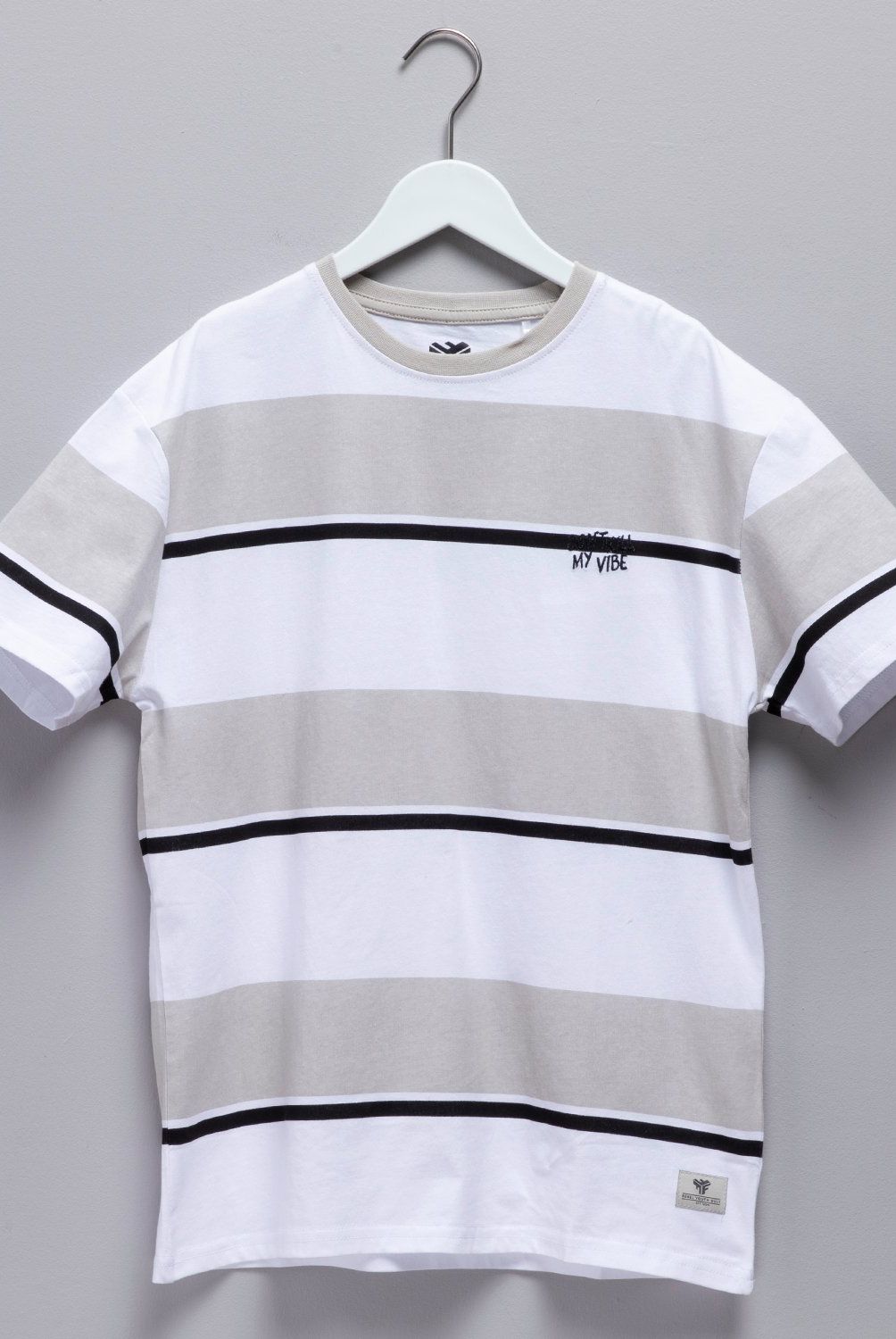 FEDERATION - Polera Federation Algodón Rayas Niño Manga Corta Casual