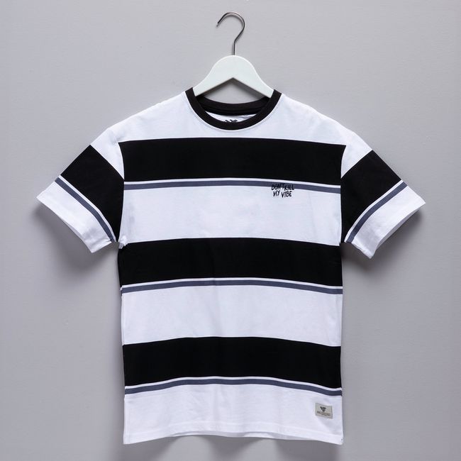 FEDERATION - Polera Federation Algodón Rayas Niño Manga Corta Casual