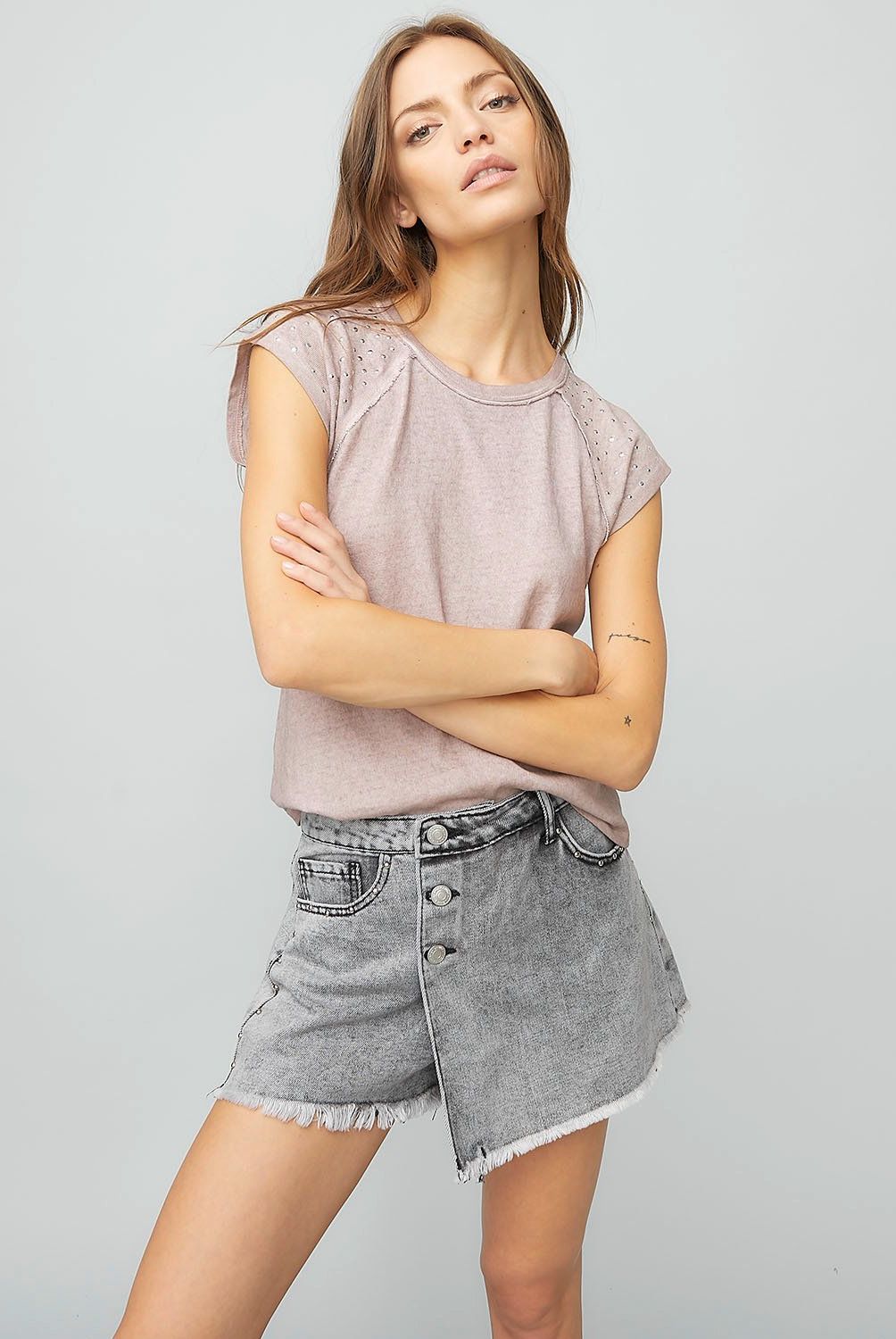 AMERICANINO - Polera Americanino Manga Corta Algodón Mujer