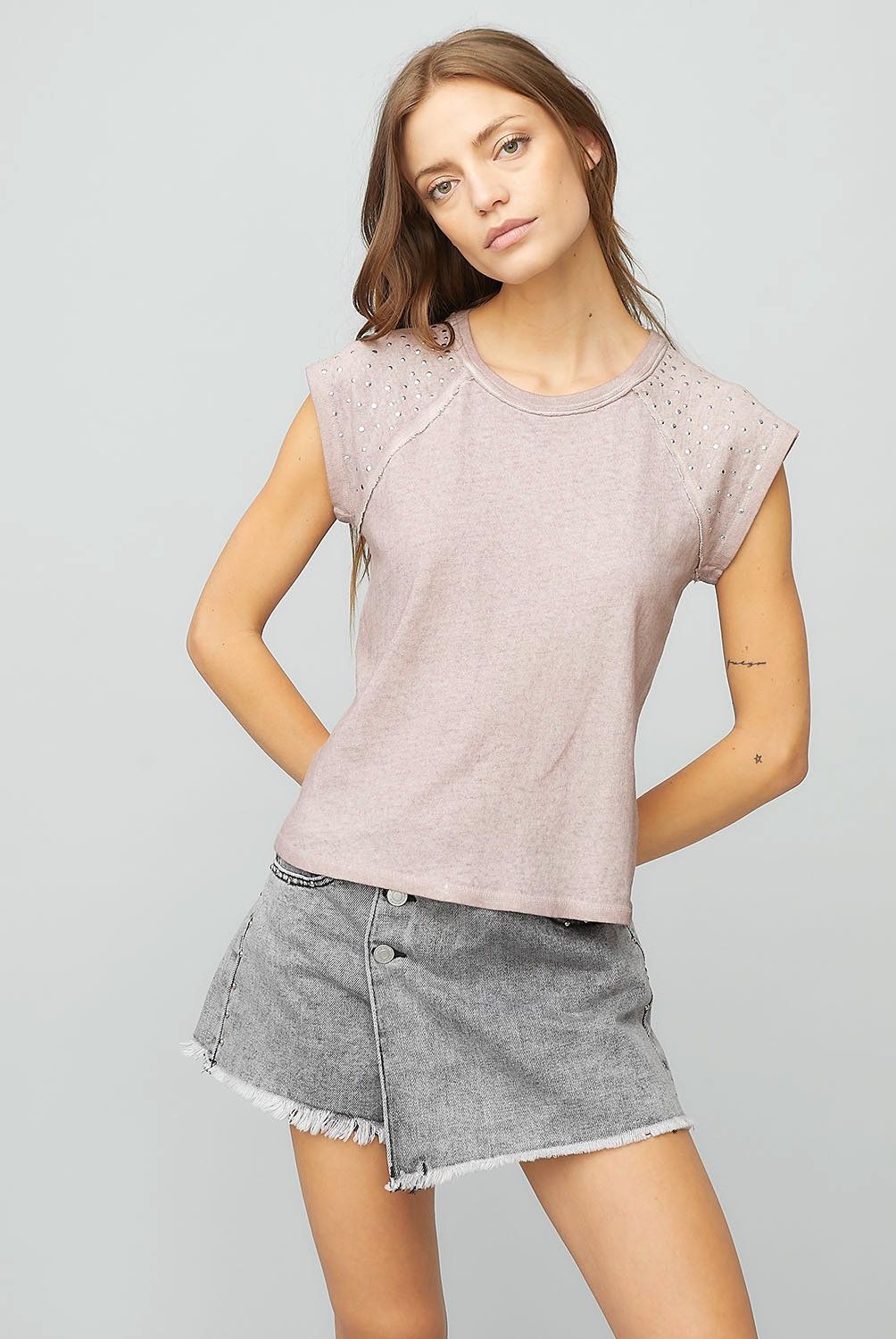 AMERICANINO - Polera Americanino Manga Corta Algodón Mujer