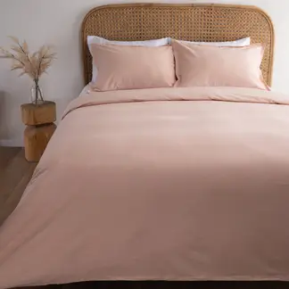 BASEMENT HOME - Funda Plumón Lino Con Fundas De Almohada