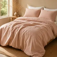 BASEMENT HOME - Funda Plumón Lino Con Fundas De Almohada