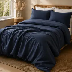 BASEMENT HOME - Funda Plumón Lino Con Fundas De Almohada