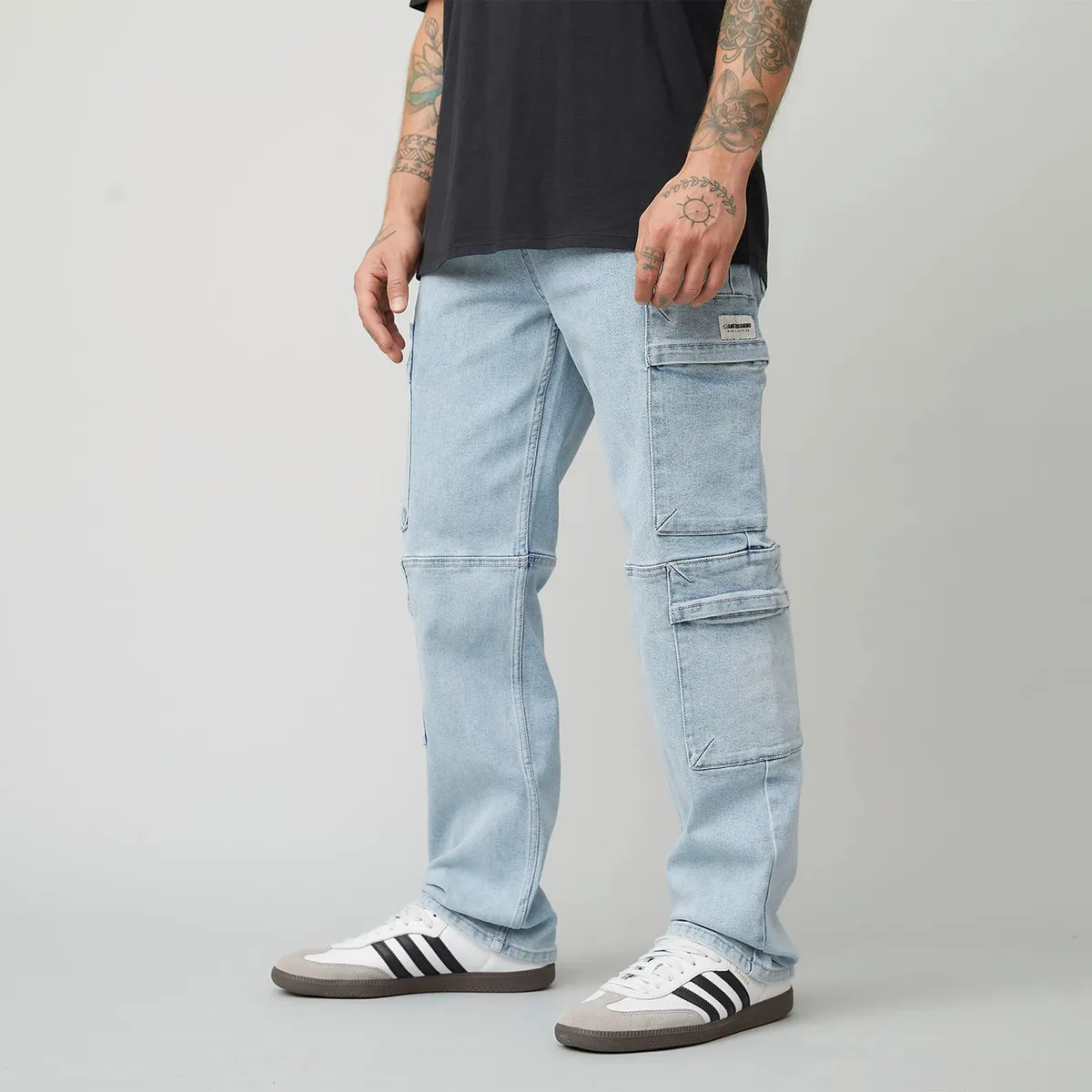 AMERICANINO - Jeans Cargo Relax Fit Americanino Algodón Hombre