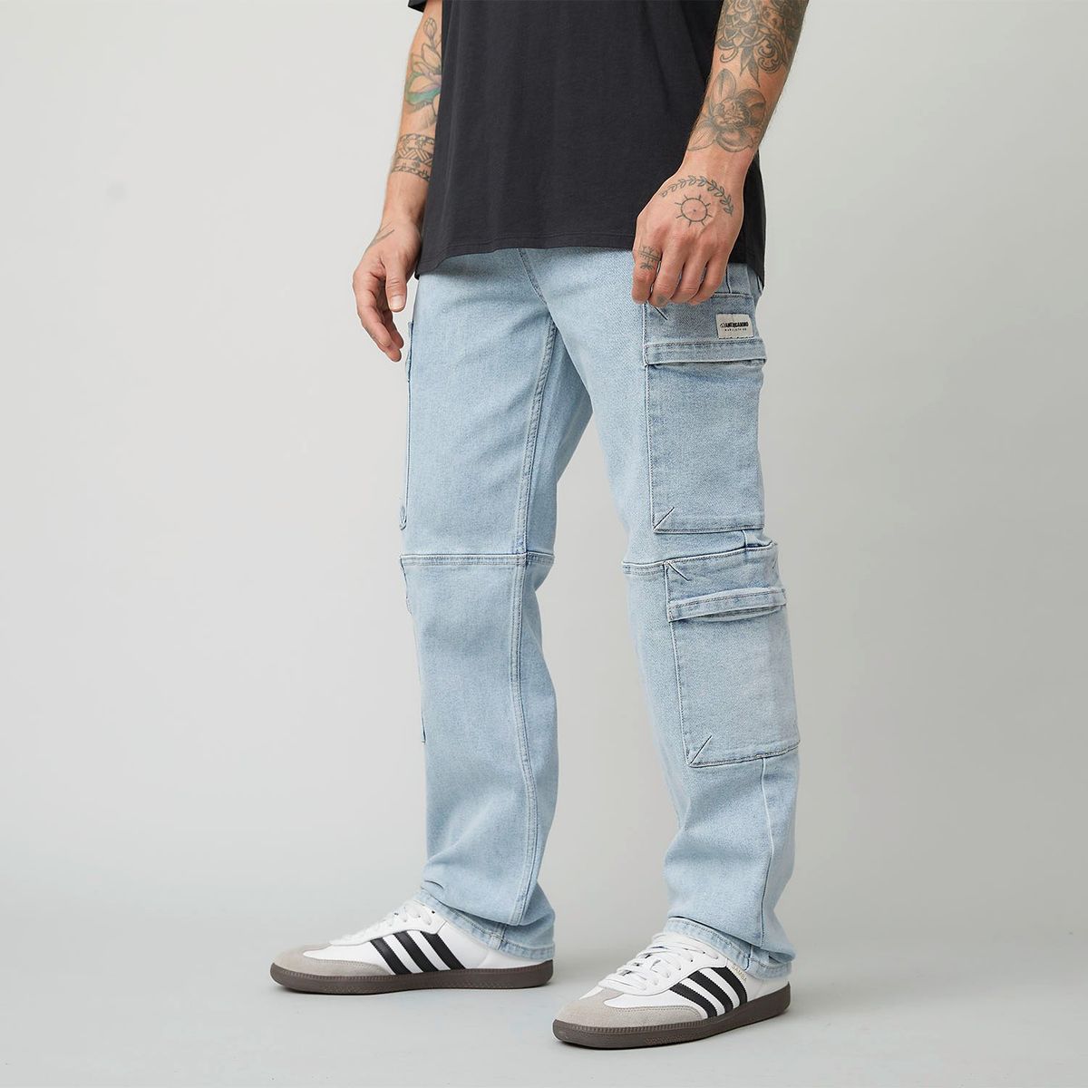 AMERICANINO - Jeans Cargo Relax Fit Americanino Algodón Hombre