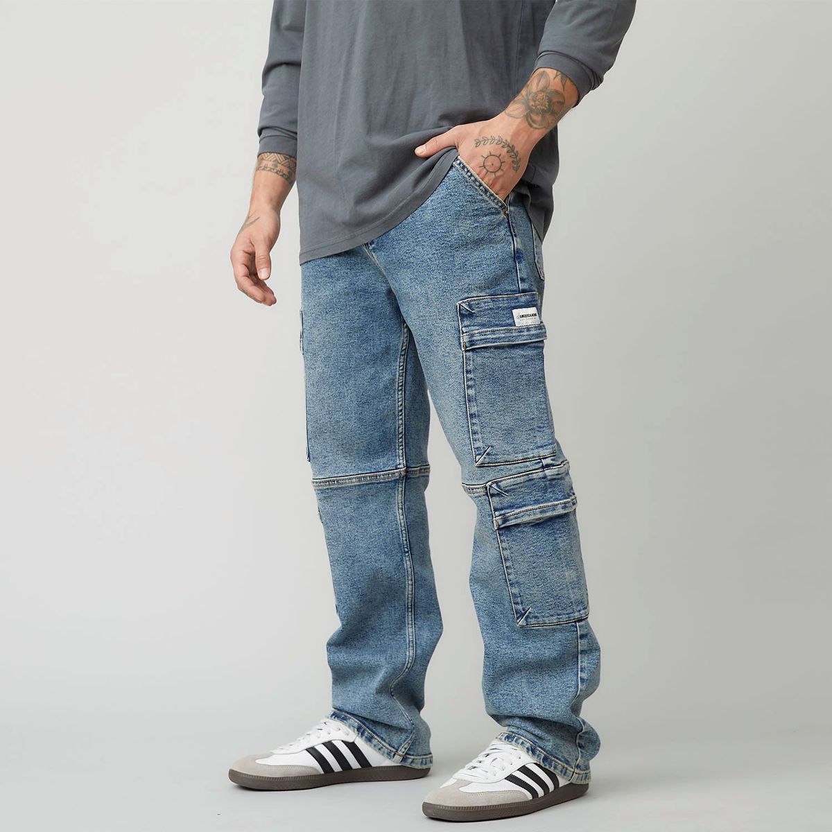 AMERICANINO - Jeans Cargo Relax Fit Americanino Algodón Hombre