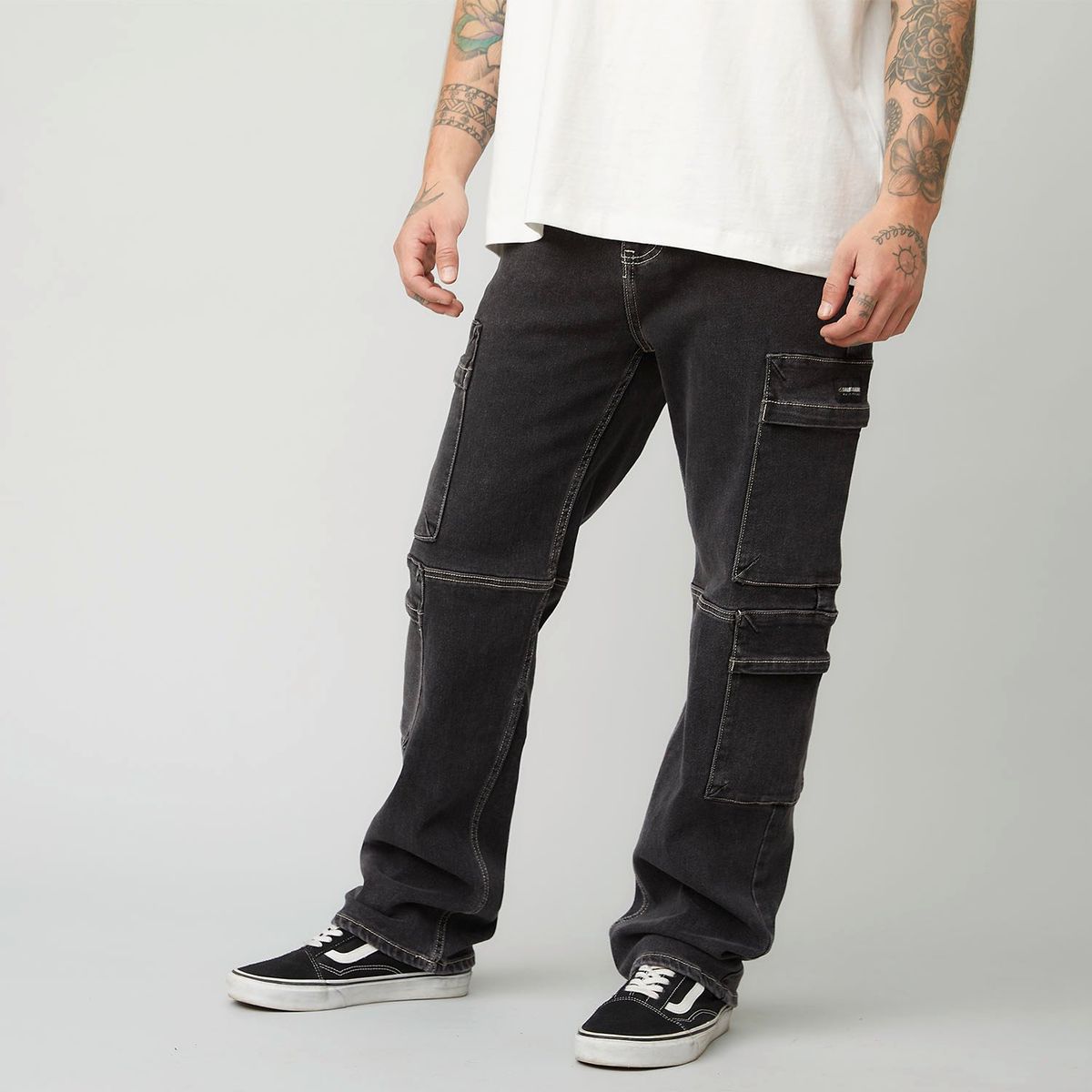 AMERICANINO - Jeans Cargo Relax Fit Americanino Algodón Hombre
