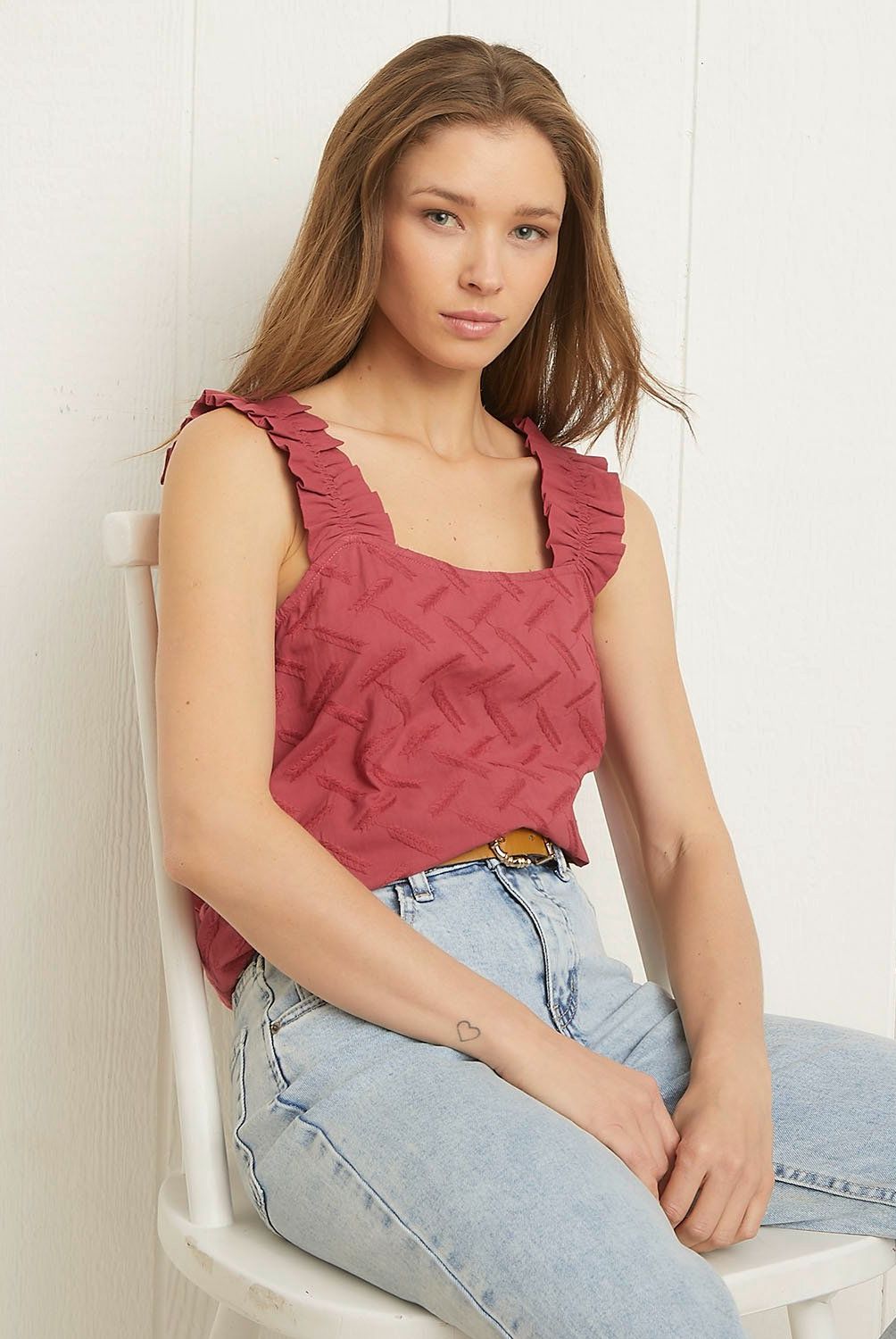 UNIVERSITY CLUB - Blusa University Club Algodón Sin Mangas Mujer Casual