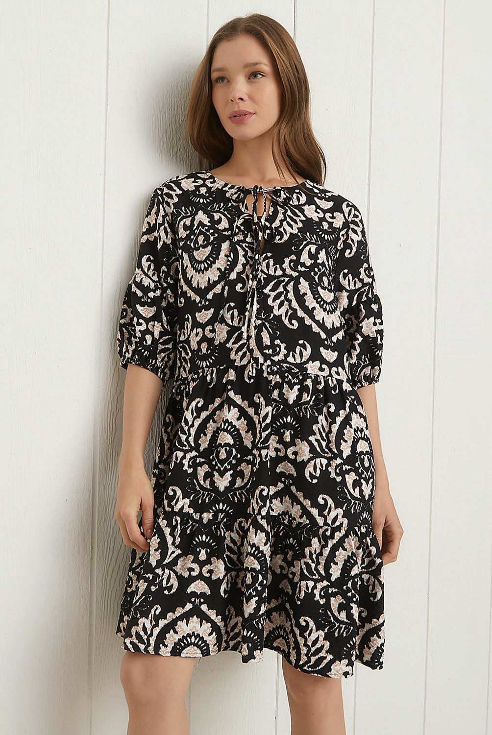 UNIVERSITY CLUB - Vestido University Club Mujer Viscosa Estampado Animal Print