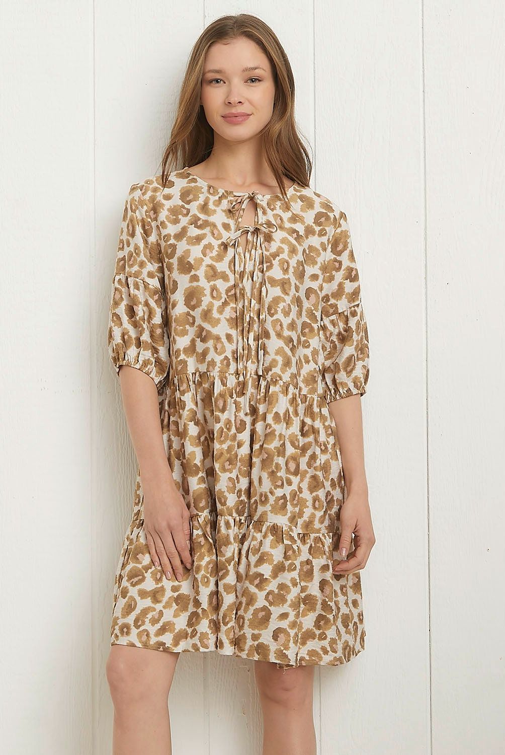 UNIVERSITY CLUB - Vestido University Club Mujer Viscosa Estampado Animal Print