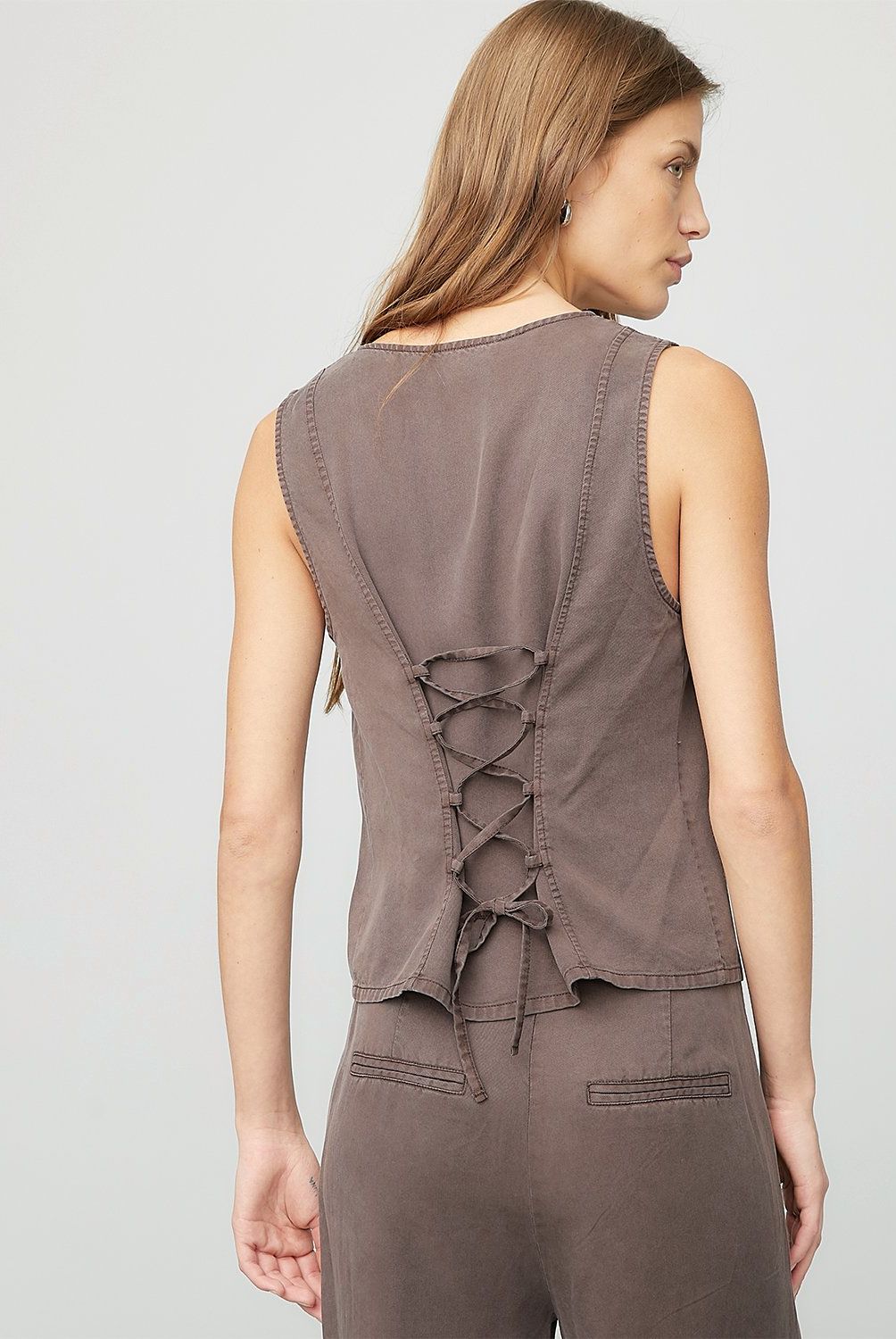 AMERICANINO - Blazer Americanino Liso Sin Mangas Mujer Tencel Y Rayón