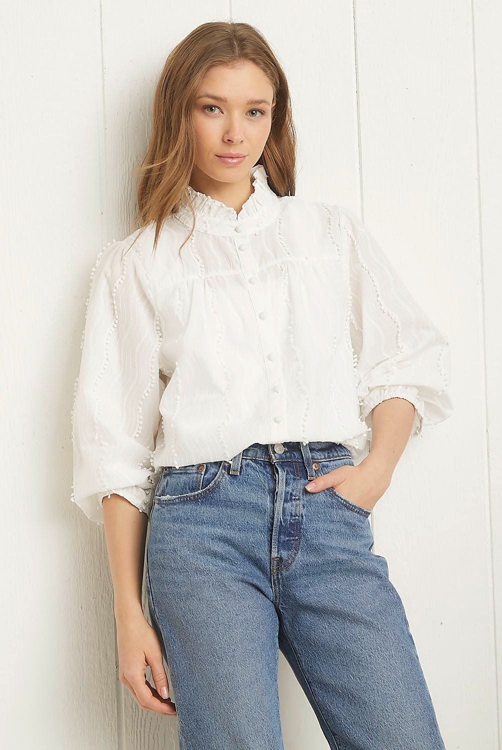 UNIVERSITY CLUB - Blusa Algodón Manga 3/4 University Club Mujer Casual
