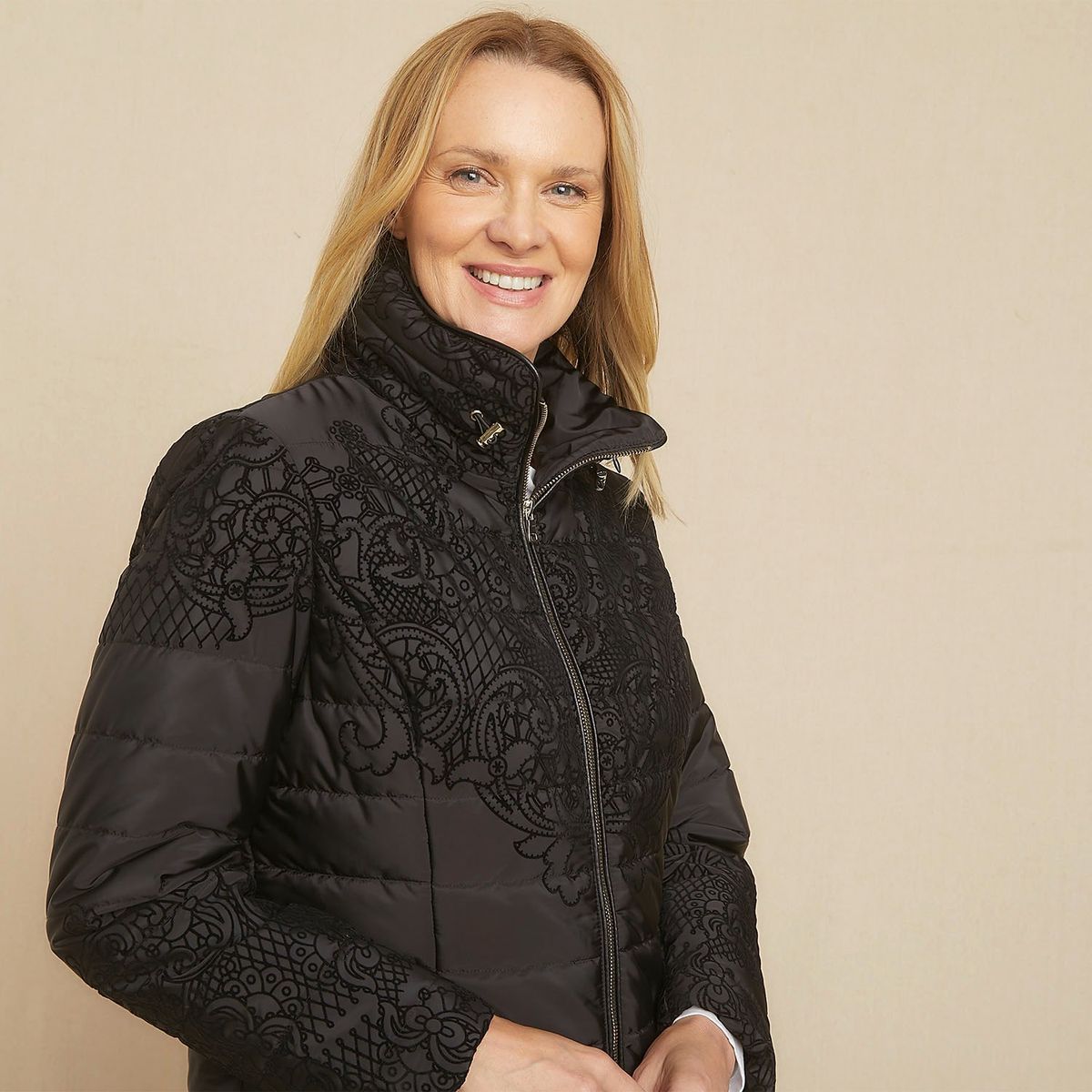 S COCCI - Parka S.Cocci Diseño Liso Mujer Manga Larga Negra