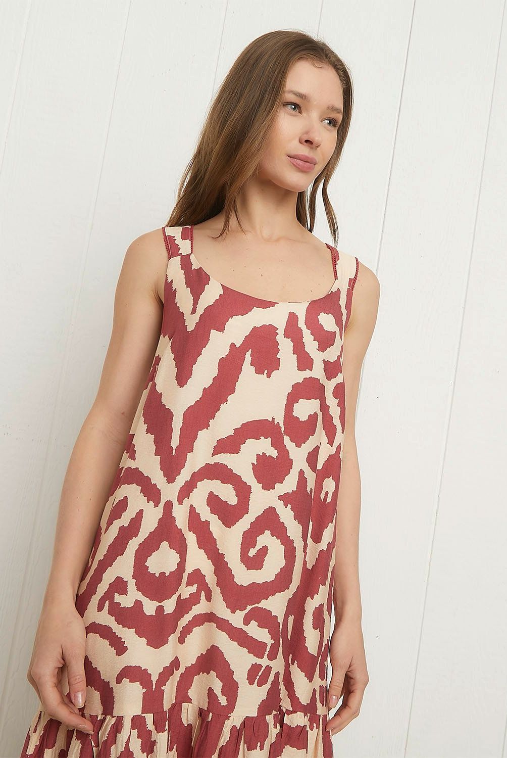 UNIVERSITY CLUB - Vestido Maxi University Club Casual Mujer Estampado Viscosa