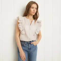 UNIVERSITY CLUB - Blusa Algodón Rayas Mujer Sin Mangas Casual