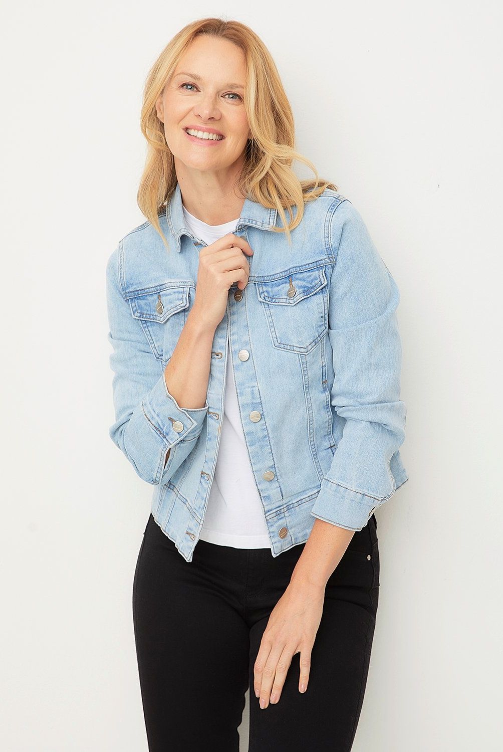 NEWPORT - Chaqueta Newport Denim Mujer Algodón Manga Larga