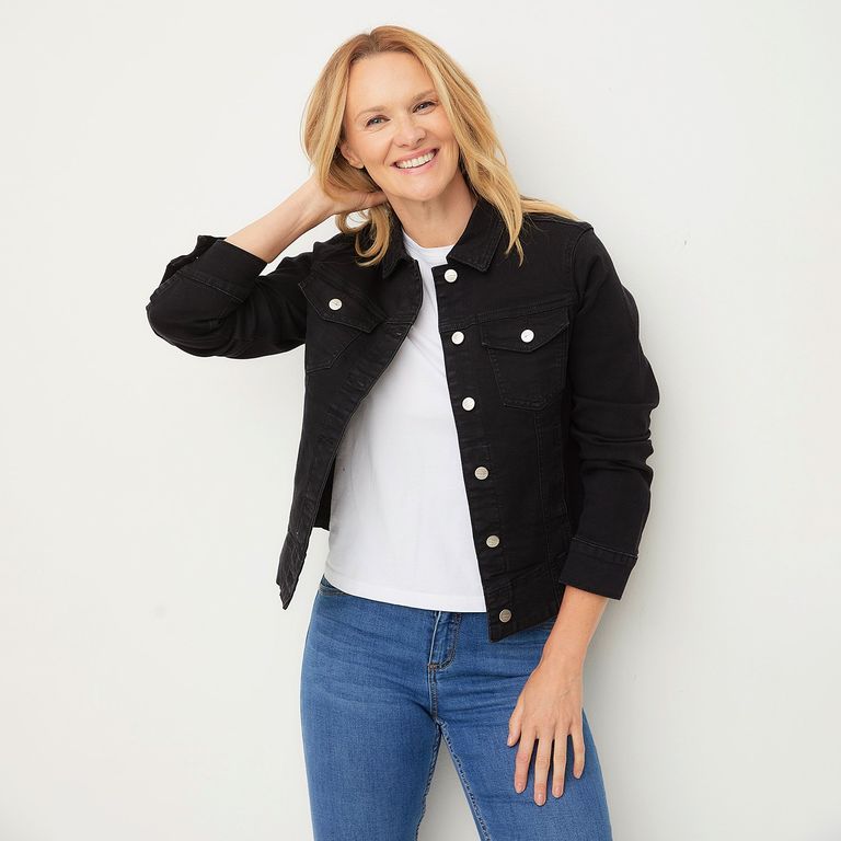 Chaqueta Denim Mujer Algodón Manga Larga