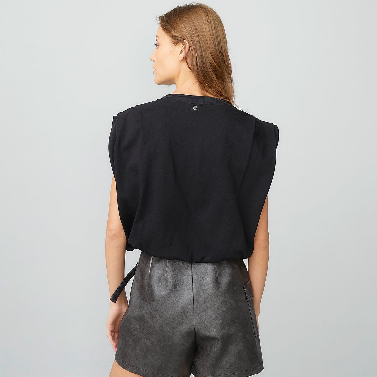 AMERICANINO - Polera Aglobada Algodón Manga Corta Mujer Americanino