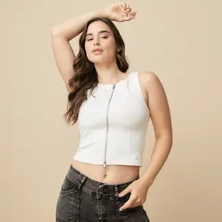 MOSSIMO - Polera Cierre Sin Mangas Mujer