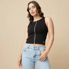 MOSSIMO - Polera Cierre Sin Mangas Mujer