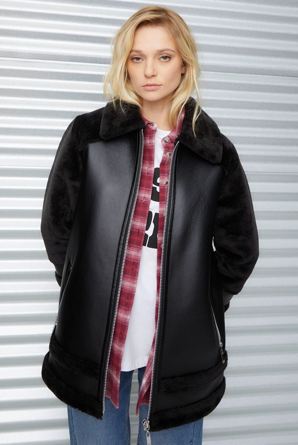 AMERICANINO - Chaqueta Americanino Mujer Diseño Liso Cierre Metálico