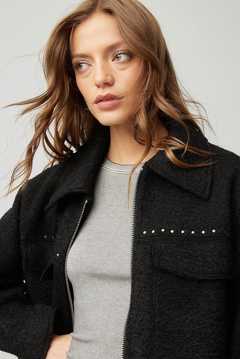 AMERICANINO - Chaqueta Americanino Diseño Urbano Mujer Manga Larga