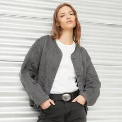 AMERICANINO - Chaqueta Mujer Lyocell Manga Larga Casual