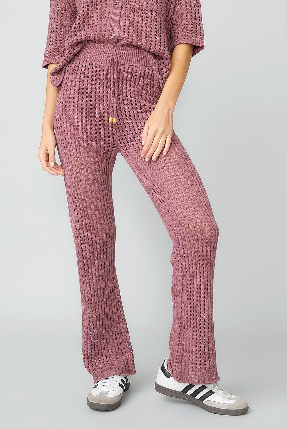 AMERICANINO - Pantalón Tejido Straight Tiro Alto Mujer Americanino