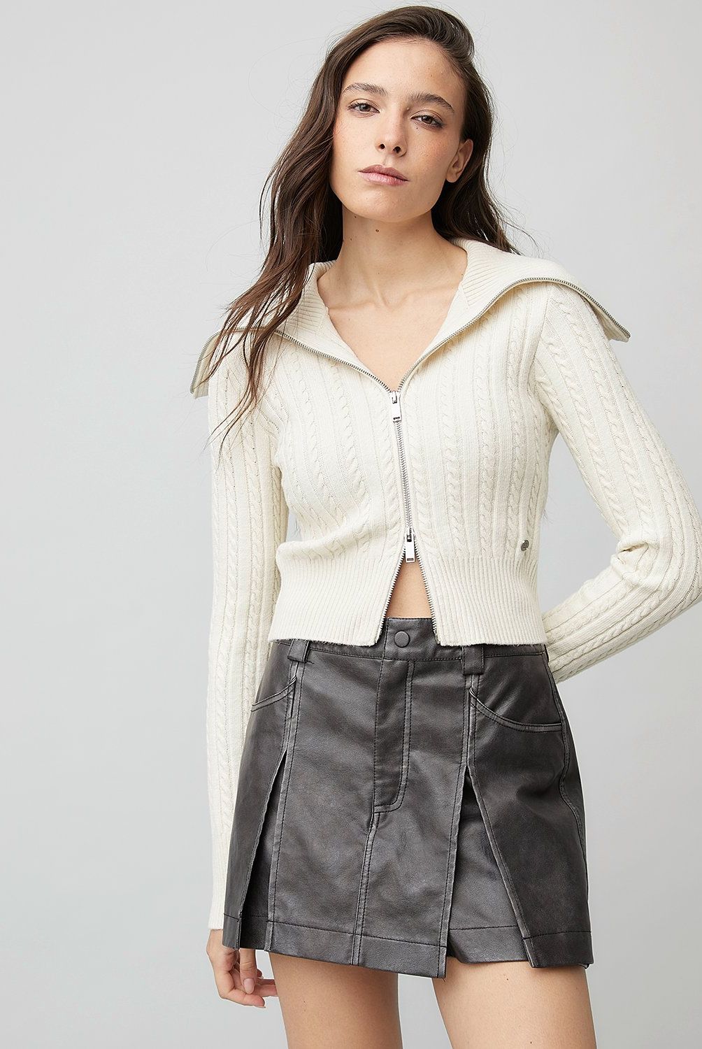 AMERICANINO - Cardigan Tejido Trenzado Mujer Americanino