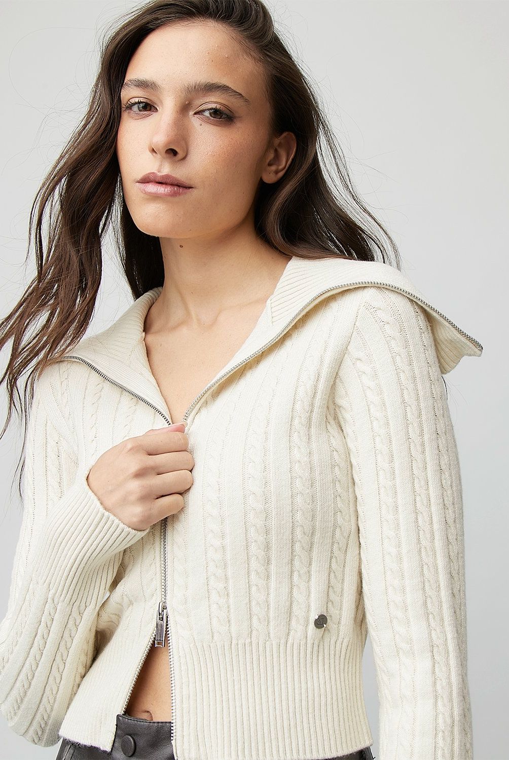 AMERICANINO - Cardigan Tejido Trenzado Mujer Americanino
