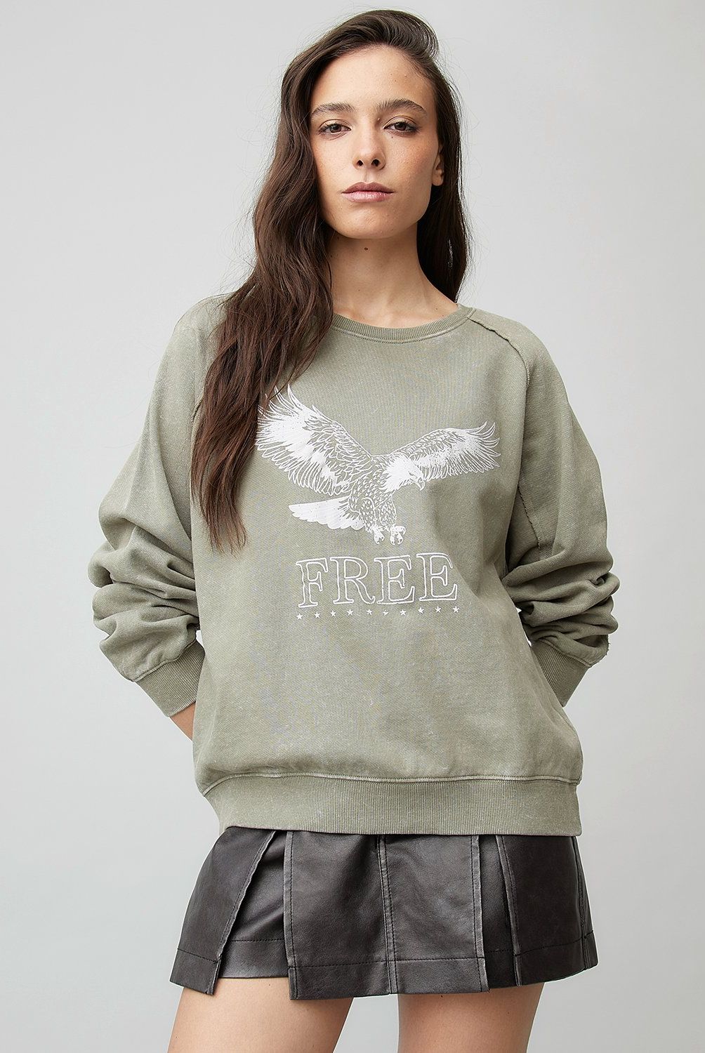 AMERICANINO - Polerón Crew Neck Estampado Americanino Mujer Algodón