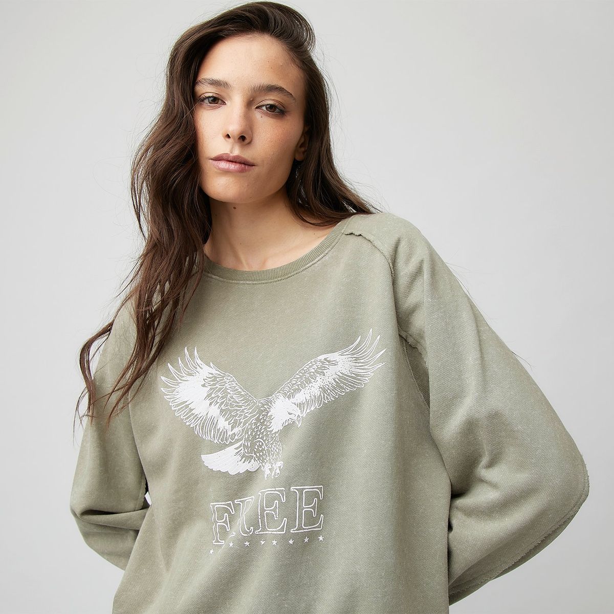 AMERICANINO - Polerón Crew Neck Estampado Americanino Mujer Algodón