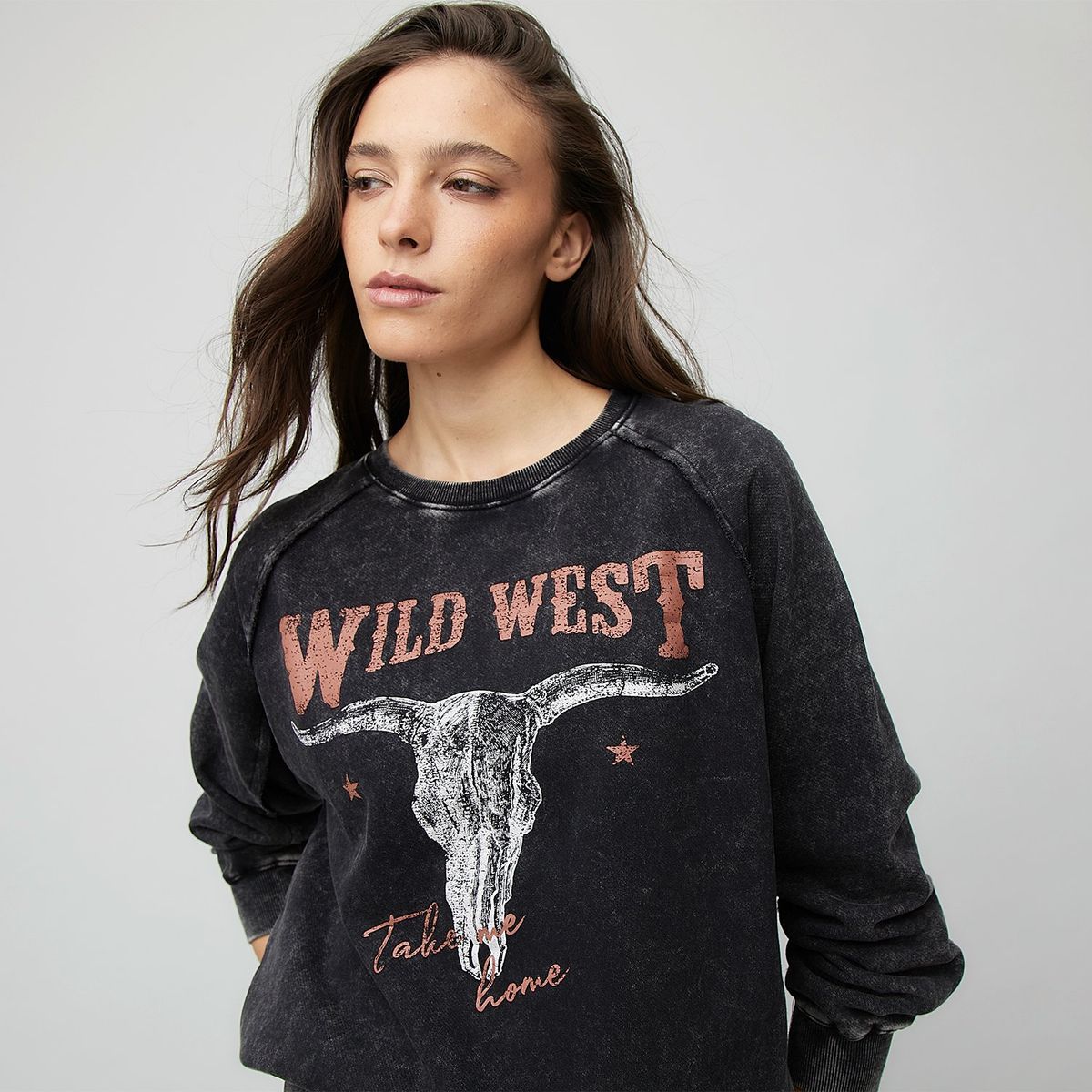 AMERICANINO - Polerón Crew Neck Estampado Americanino Mujer Algodón