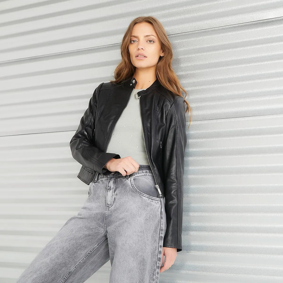 AMERICANINO - Chaqueta De Cuero Mujer Americanino