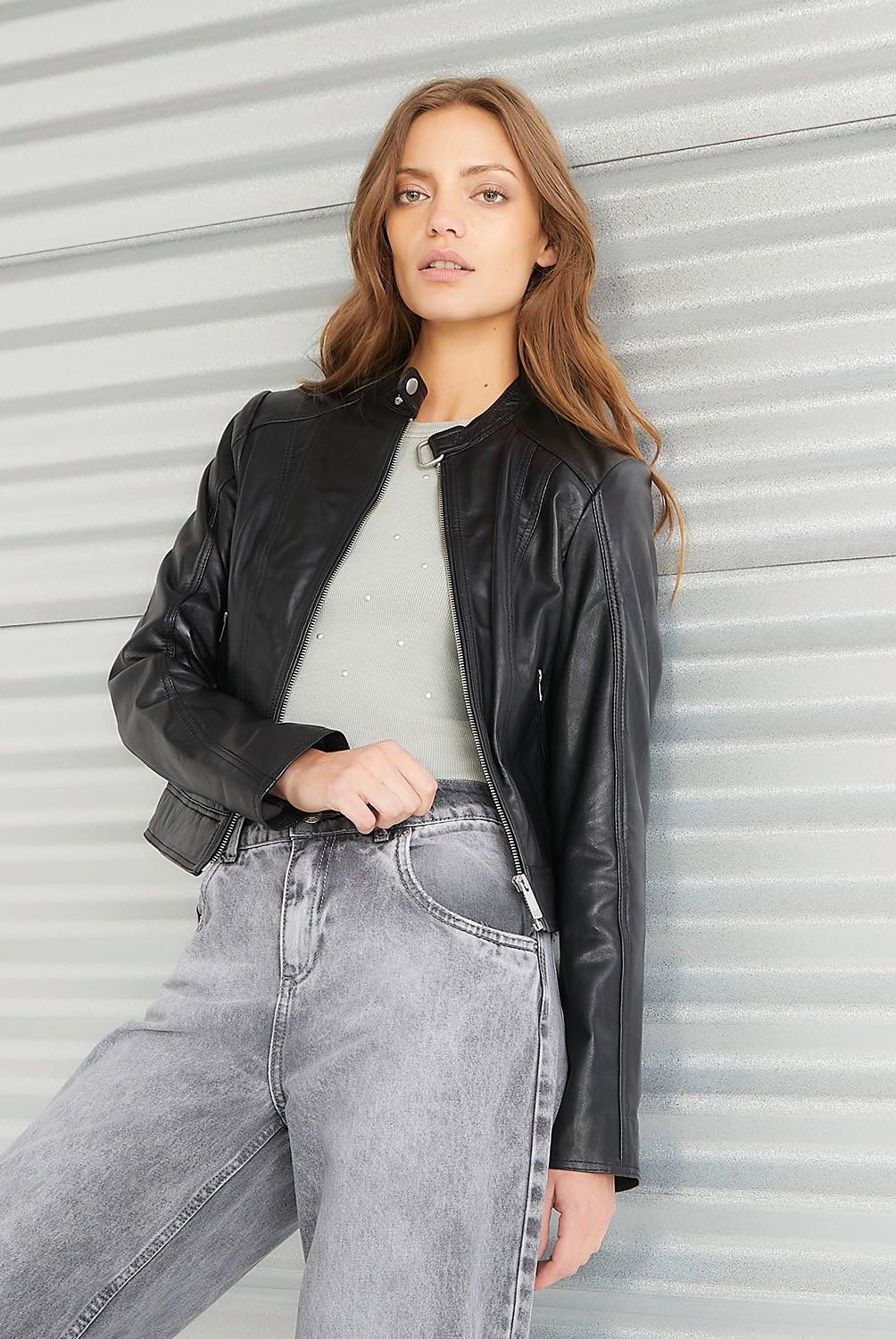 AMERICANINO - Chaqueta De Cuero Mujer Americanino