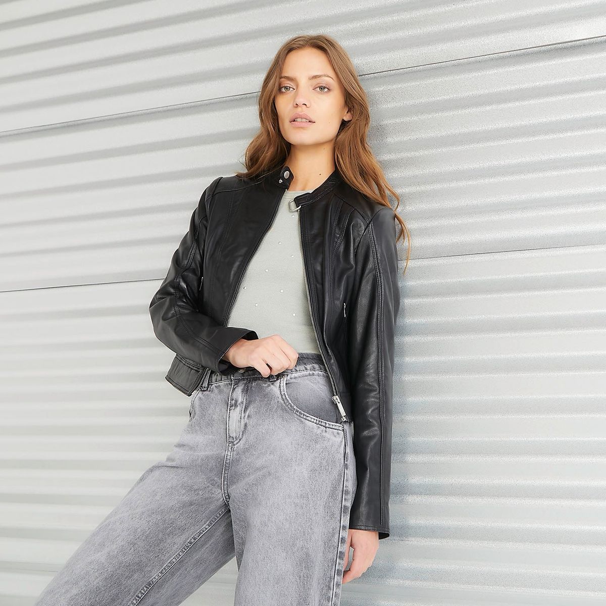 AMERICANINO - Chaqueta Mujer 100% Cuero Americanino