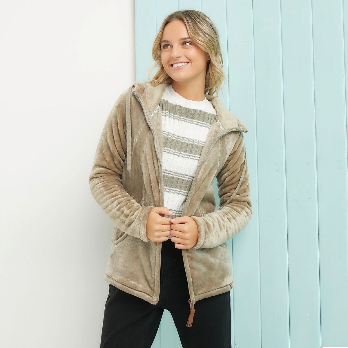 DOO AUSTRALIA - Polerón Polar Mujer Doo Australia Manga Larga Con Gorro