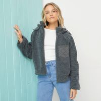 Chaquetón Mujer Manga Larga Gray Washed